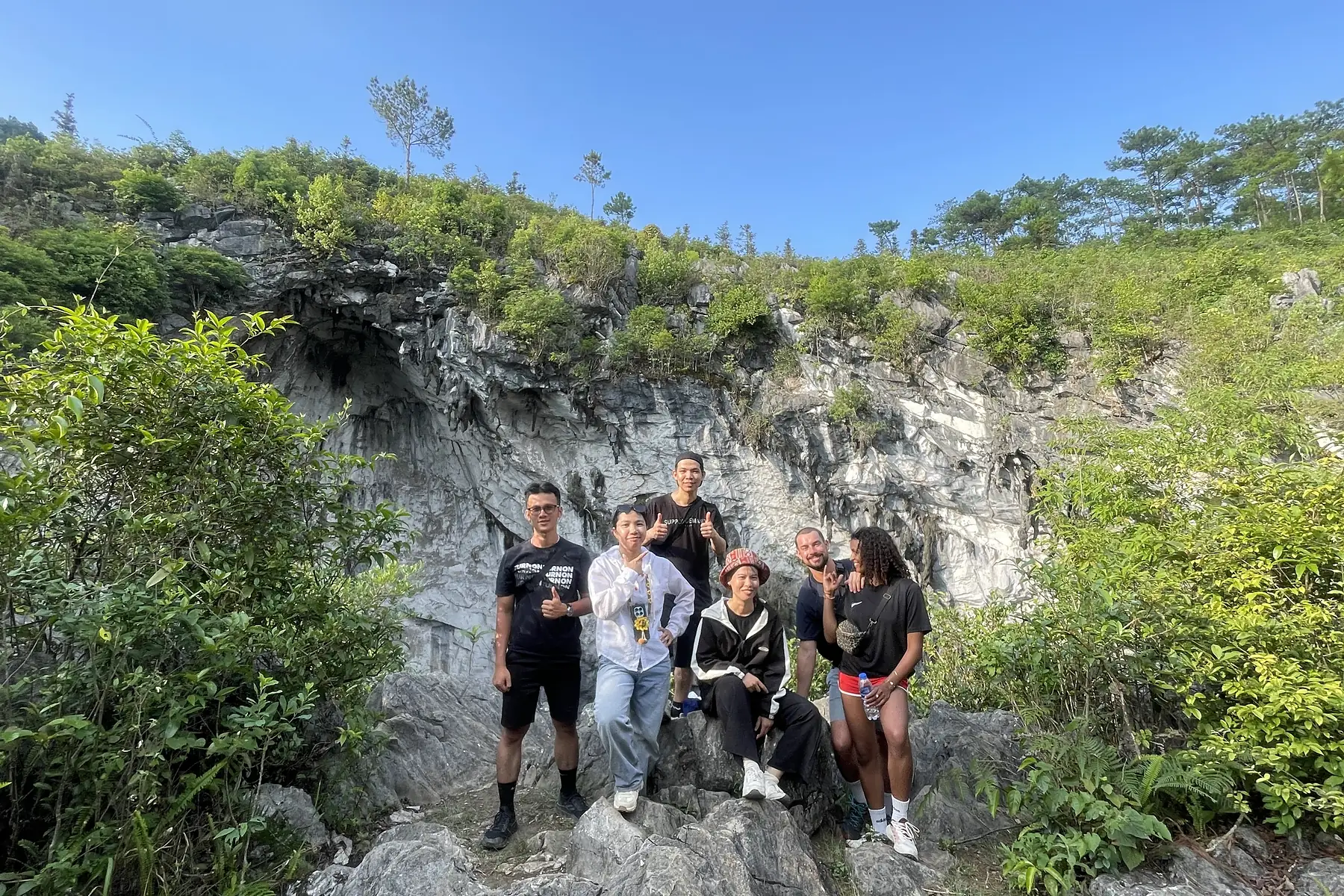 A small Pai Adventure group travelling with local support in Ha Giang