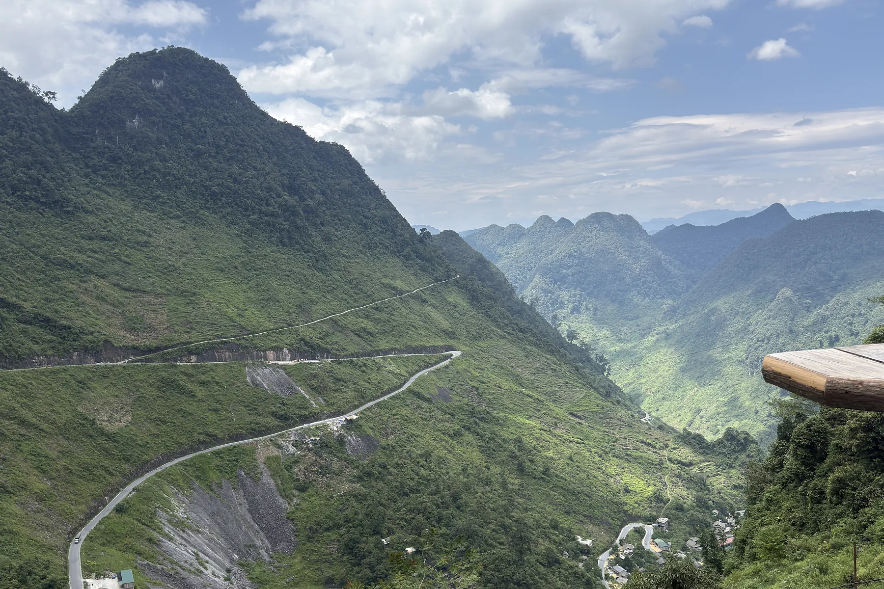 Winding mountain road across the Dong Van Karst Plateau in Ha Giang